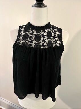 Streetwear Society Black Crochet Tank Top - Sz Small